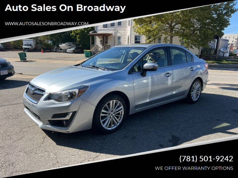 2016 Subaru Impreza for sale at Auto Sales on Broadway in Norwood MA