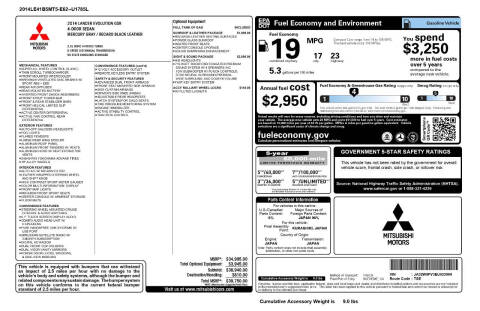 2014 Mitsubishi Lancer Evolution GSR