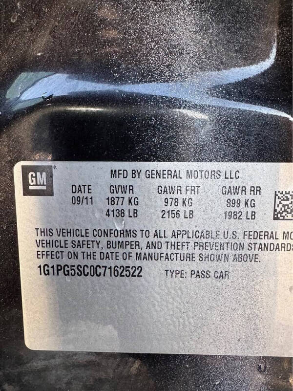 2012 Chevrolet Cruze LT