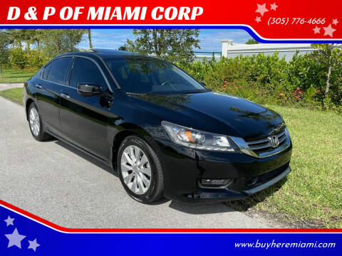 2014 Honda Accord for sale at D & P OF MIAMI CORP in Miami FL