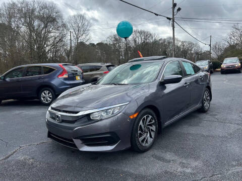 2016 Honda Civic for sale at NO FULL COVERAGE AUTO SALES LLC in Austell GA