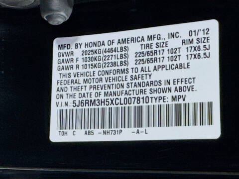 2012 Honda CR-V EX