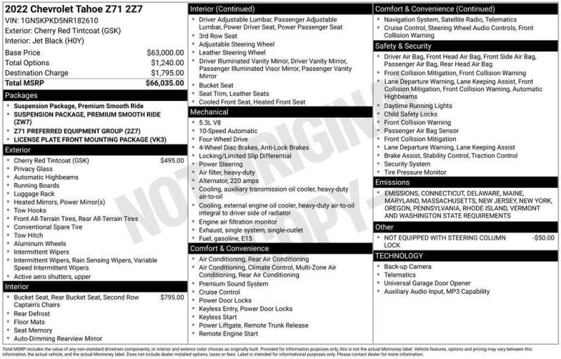 2022 Chevrolet Tahoe Z71