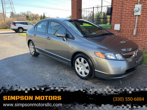 2008 Honda Civic for sale at SIMPSON MOTORS in Youngstown OH