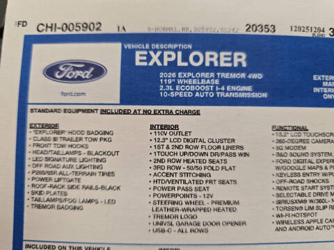 2026 Ford Explorer Tremor