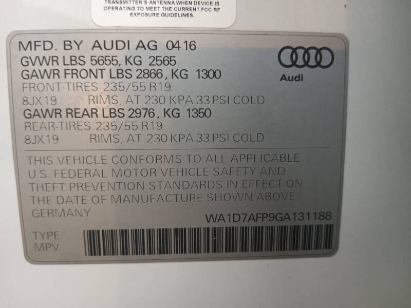 2016 Audi Q5 3.0T quattro Premium Plus