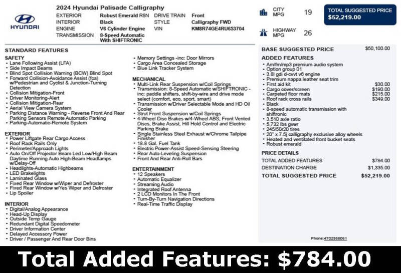 2024 Hyundai Palisade Calligraphy