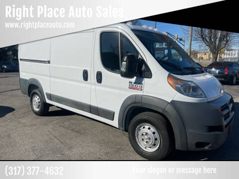 2017 RAM ProMaster for sale at Right Place Auto Sales LLC in Indianapolis IN