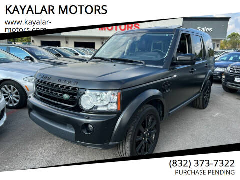 2013 Land Rover LR4 for sale at KAYALAR MOTORS in Houston TX