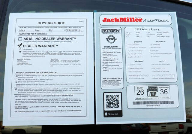 2015 Subaru Legacy 2.5i Premium