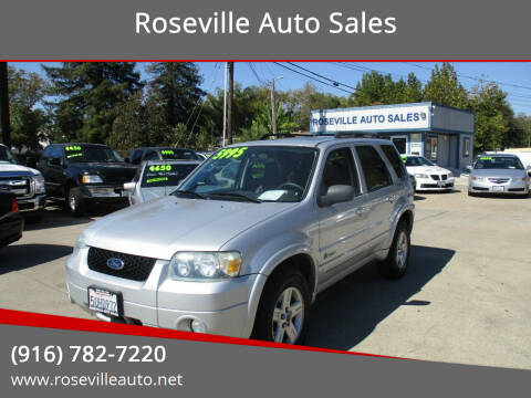 2007 Ford Escape Hybrid for sale at Roseville Auto Sales in Roseville CA