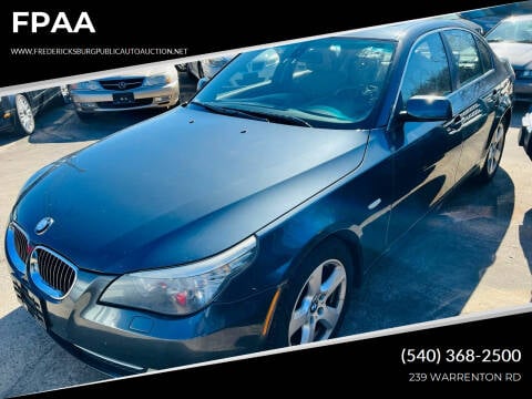 2008 BMW 5 Series for sale at FPAA in Fredericksburg VA