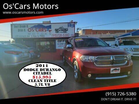 2011 Dodge Durango for sale at Os'Cars Motors in El Paso TX