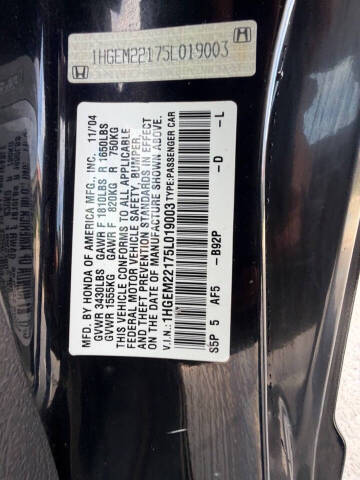 2005 Honda Civic Value Package
