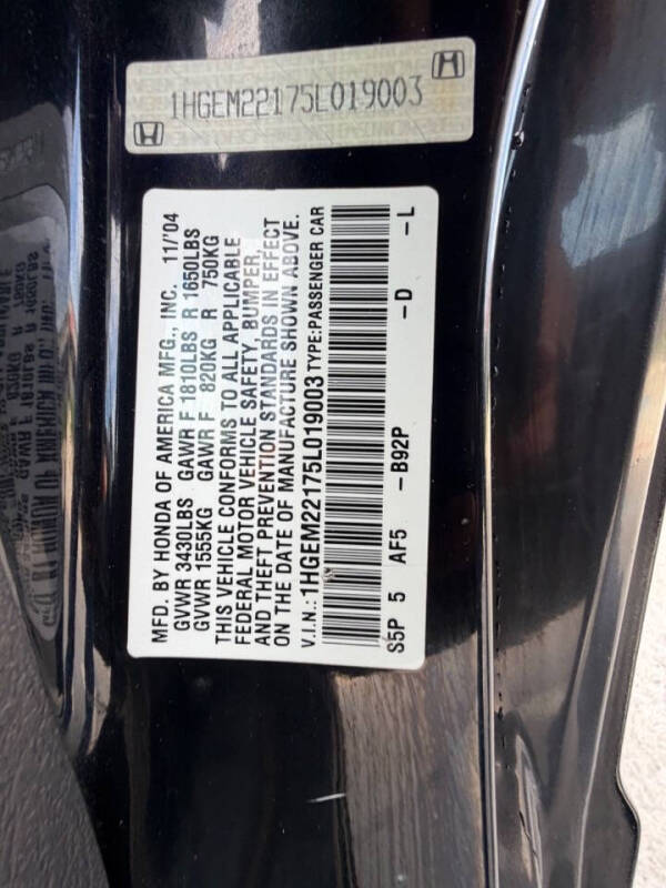 2005 Honda Civic Value Package
