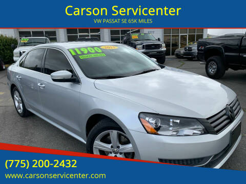 2013 Volkswagen Passat for sale at Carson Servicenter in Carson City NV
