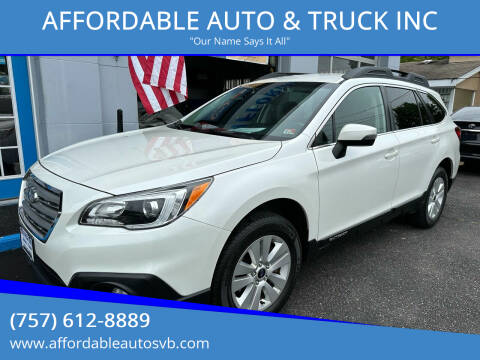 2017 Subaru Outback for sale at AFFORDABLE AUTO & TRUCK INC in Virginia Beach VA