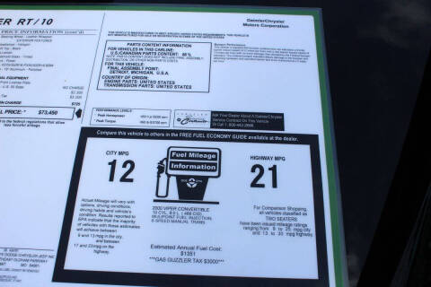 2000 Dodge Viper RT/10