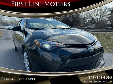2018 Toyota Corolla for sale at First Line Motors in Brownsburg IN