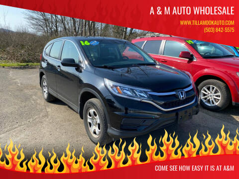 2016 Honda CR-V for sale at A & M Auto Wholesale in Tillamook OR