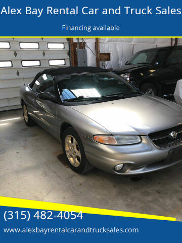 1998 Chrysler Sebring for sale at Alex Bay Rental Car and Truck Sales in Alexandria Bay NY