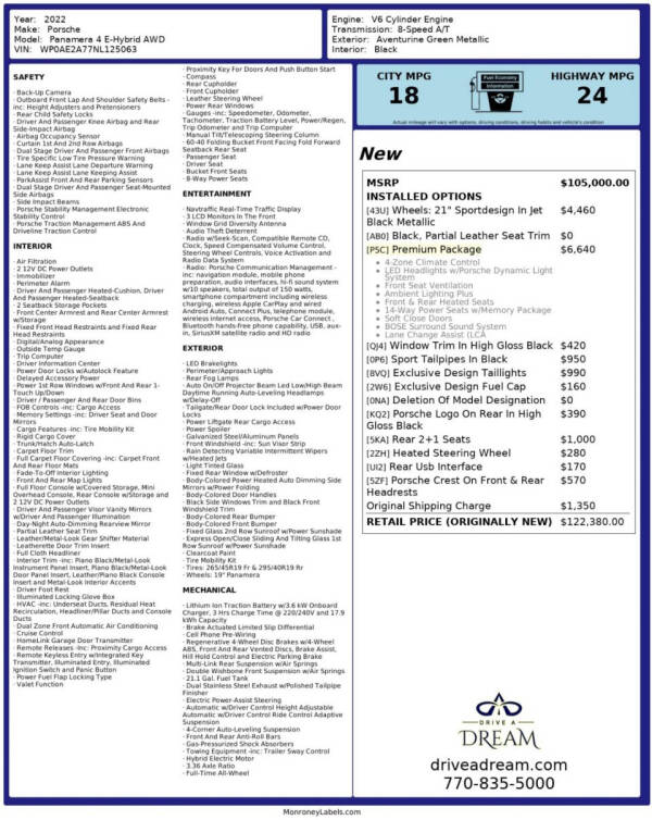 2022 Porsche Panamera