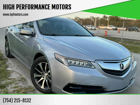 2016 Acura TLX for sale at HIGH PERFORMANCE MOTORS in Hollywood FL