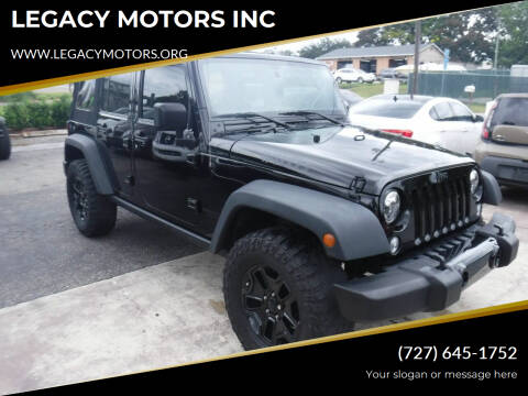 2017 Jeep Wrangler Unlimited for sale at LEGACY MOTORS INC in New Port Richey FL