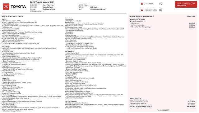 2023 Toyota Venza XLE