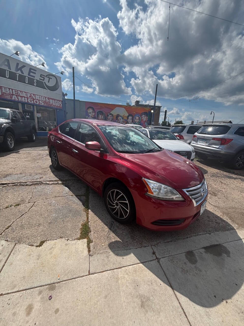 Dk. Red 2013 Nissan Sentra S S 4dr Sedan CVT 2