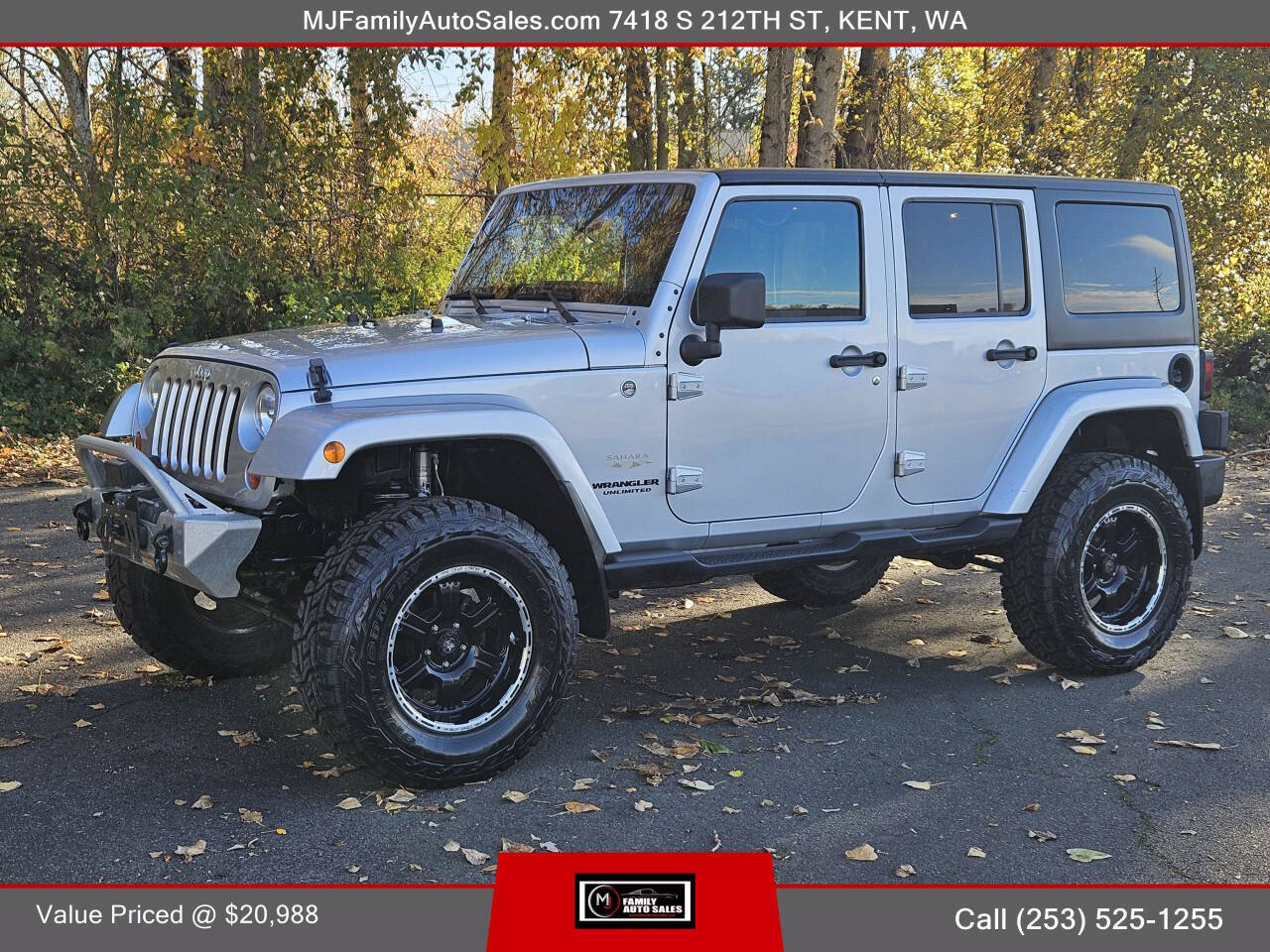 2012 Jeep Wrangler Unlimited for sale at MJ FAMILY AUTO SALES in Kent, WA