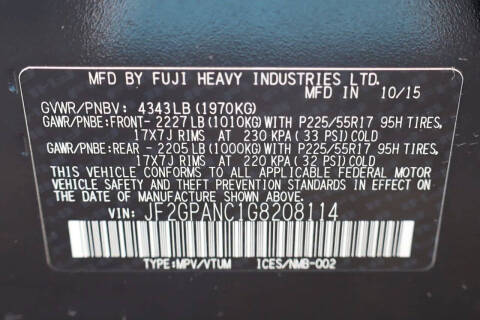 2016 Subaru Crosstrek 2.0i Limited