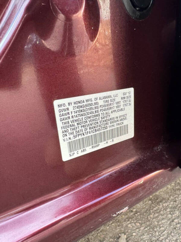 2012 Honda Ridgeline RTS