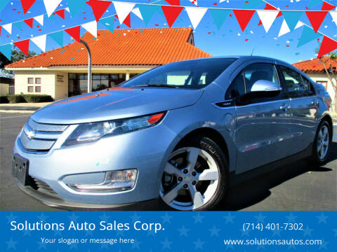 2014 Chevrolet Volt for sale at Solutions Auto Sales Corp. in Orange CA