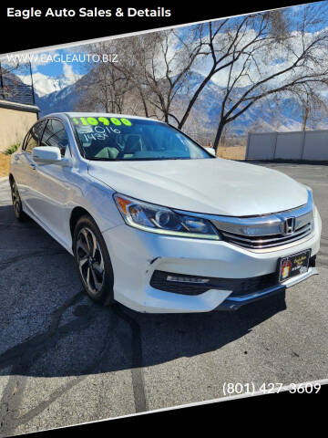 2016 Honda Accord for sale at Eagle Auto Sales & Details in Provo UT