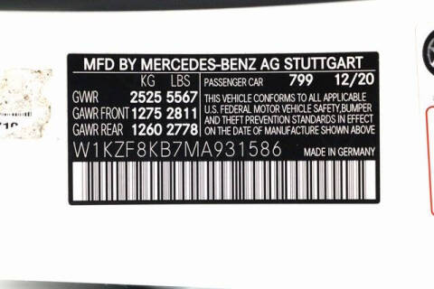 2021 Mercedes-Benz E-Class AMG E 63 S