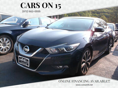 2016 Nissan Maxima for sale at Cars On 15 in Lake Hopatcong NJ
