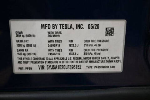 2020 Tesla Model S Long Range Plus