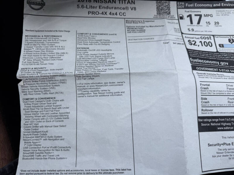2018 Nissan Titan PRO-4X