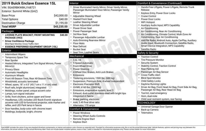 2019 Buick Enclave Essence