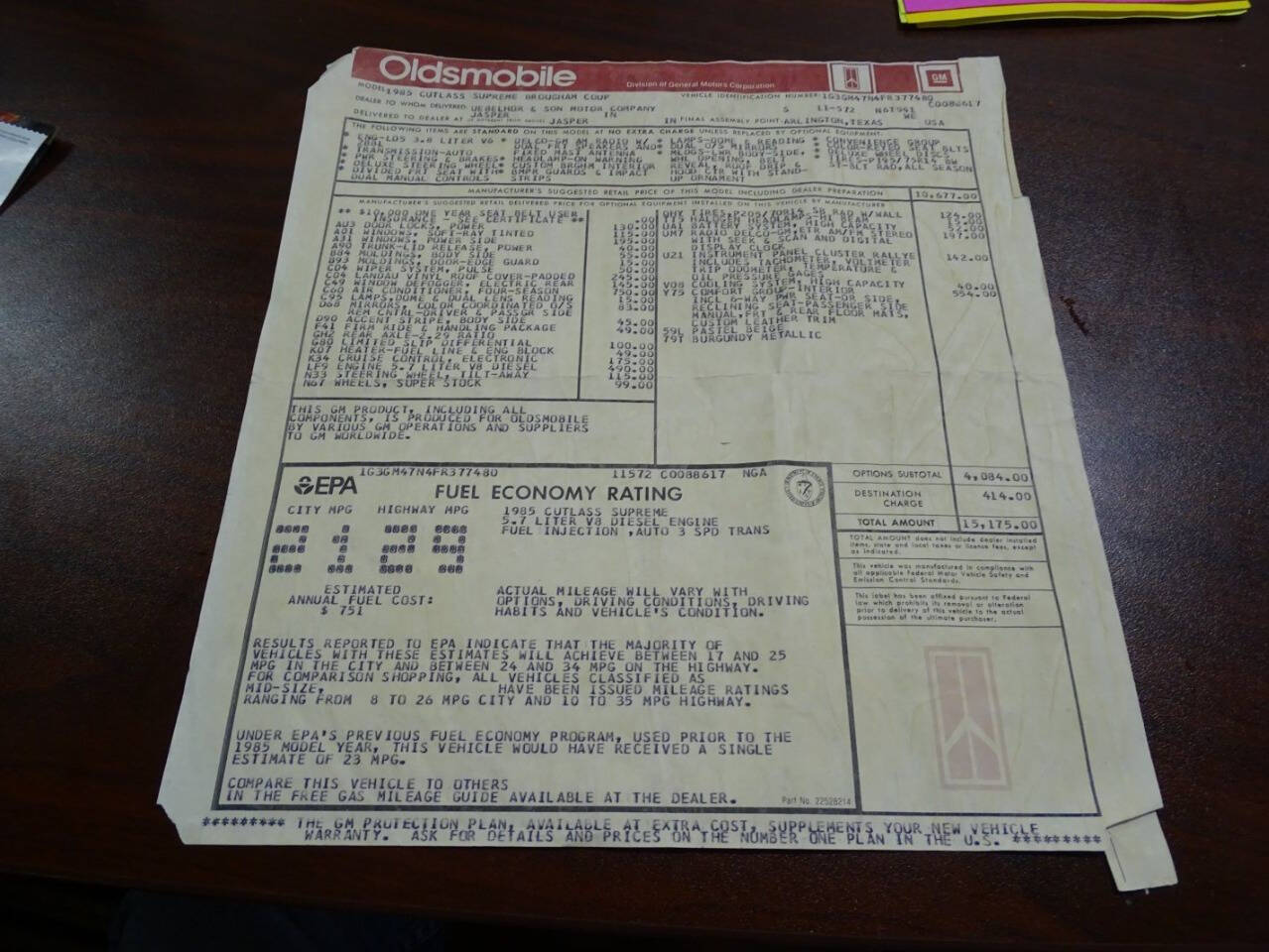 1985 Oldsmobile Cutlass Supreme 4