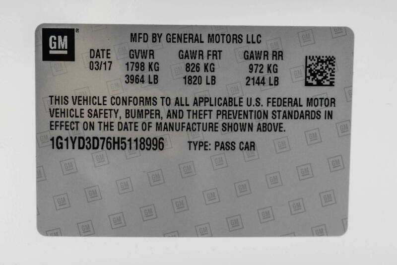 2017 Chevrolet Corvette Stingray