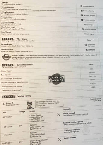 2008 Subaru Outback 2.5i