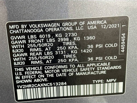 2022 Volkswagen Atlas V6 SE 4Motion