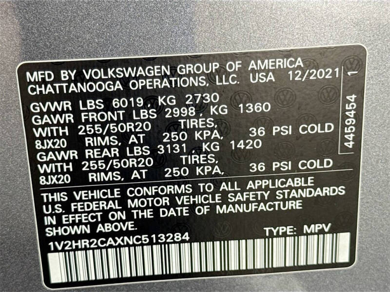 2022 Volkswagen Atlas V6 SE 4Motion