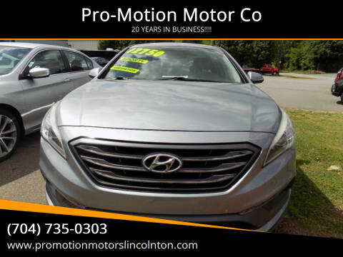 2015 Hyundai Sonata for sale at Pro-Motion Motor Co in Lincolnton NC