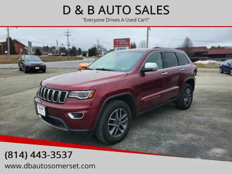 2019 Jeep Grand Cherokee for sale at D & B AUTO SALES in Somerset PA