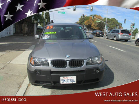 2005 BMW X3 for sale at West Auto Sales in Belmont CA