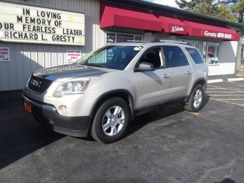 2012 GMC Acadia for sale at GRESTY AUTO SALES in Loves Park IL