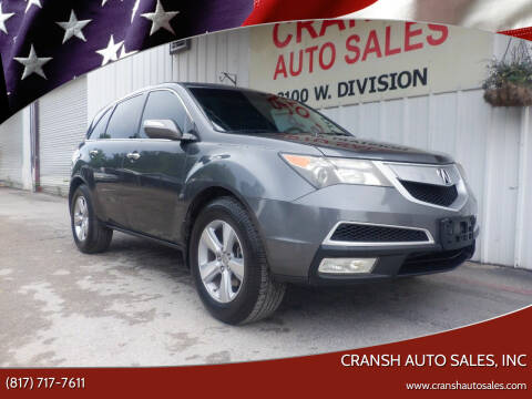 2010 Acura MDX for sale at CRANSH AUTO SALES, INC in Arlington TX